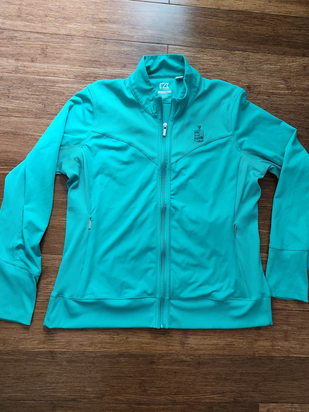 Cutter & Buck Women's Green Full Zip Activewear Jacket Golf, XL